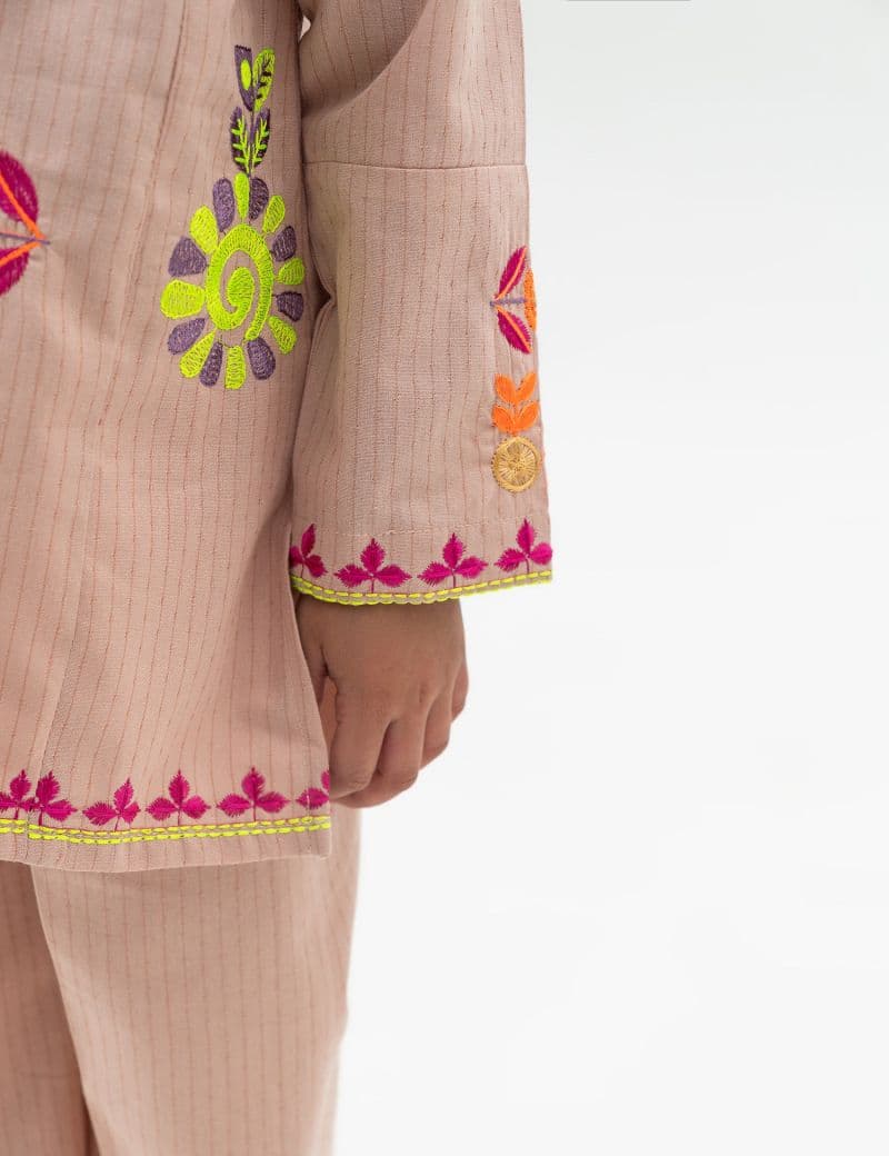 2 PIECE FLORAL EMBROIDERED SUIT thumbnail