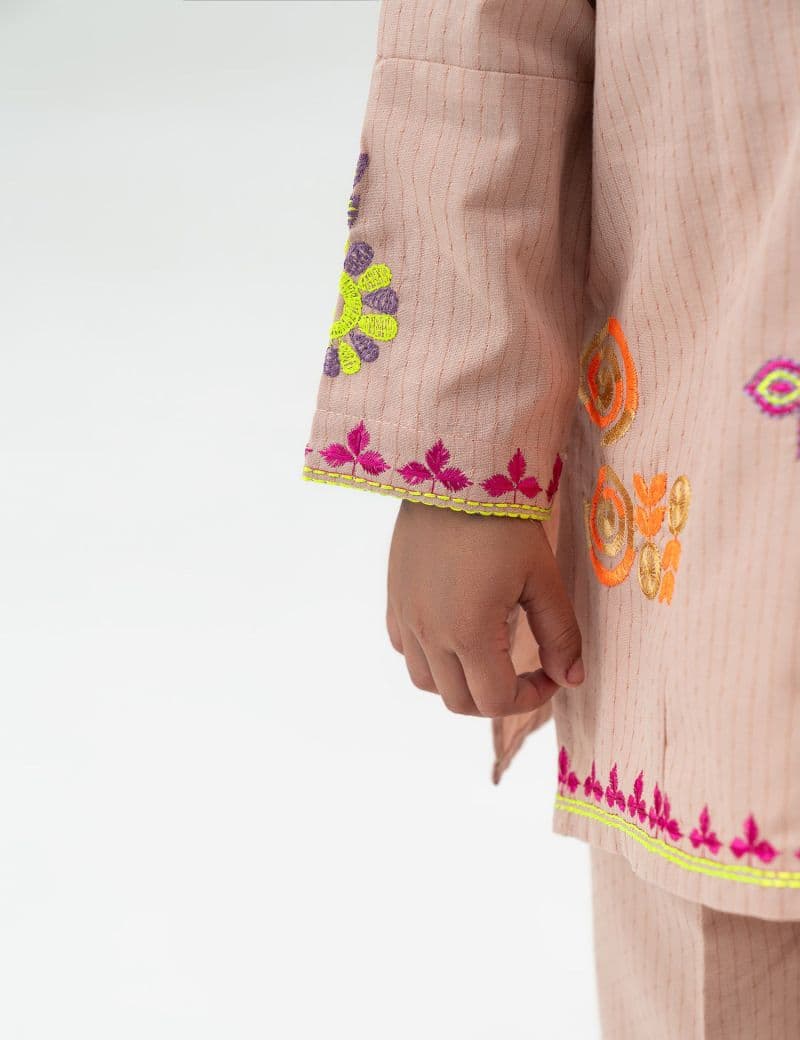 2 PIECE FLORAL EMBROIDERED SUIT thumbnail