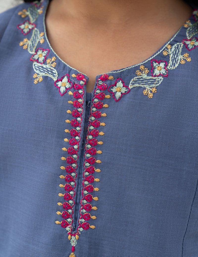 2 PIECE FLORAL EMBROIDERED SUIT thumbnail