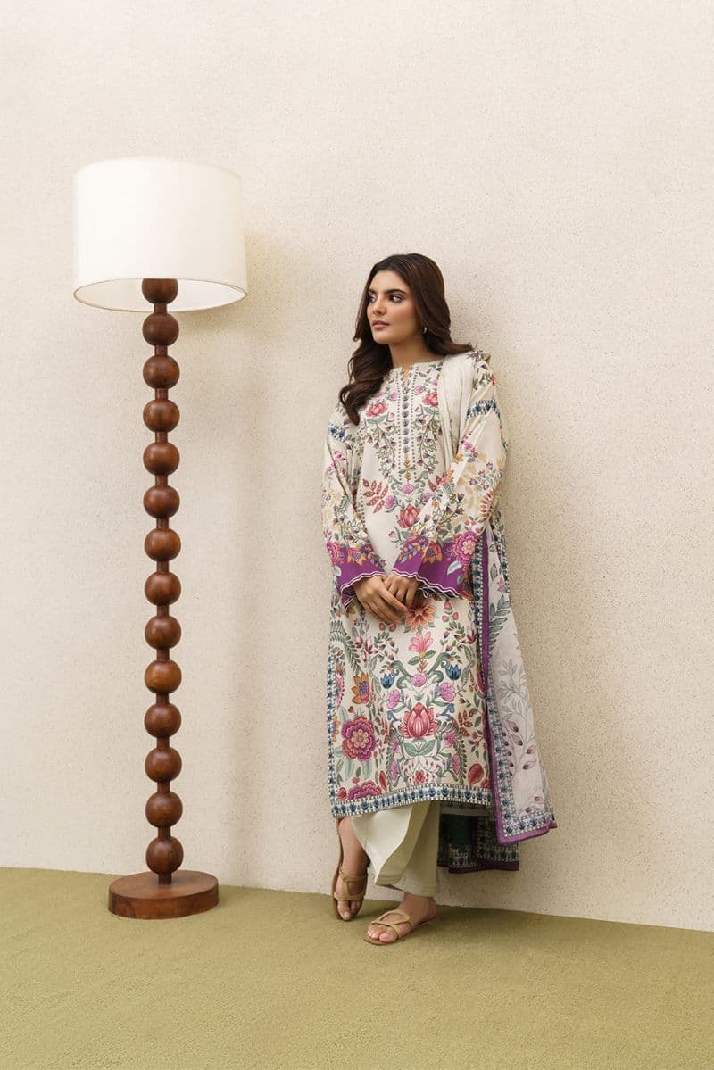 3 PIECE PRINTED LAWN SUIT-TROPIC TUNE (UNSTITCHED) thumbnail