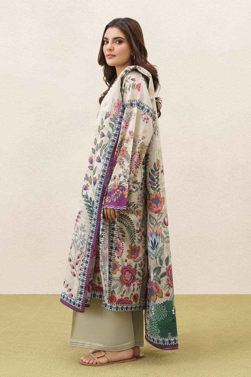 3 PIECE PRINTED LAWN SUIT-TROPIC TUNE (UNSTITCHED) thumbnail