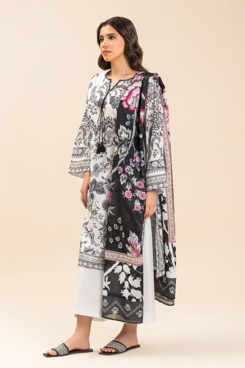 3 PIECE PRINTED LAWN SUIT-MANOR GARDEN (UNSTITCHED) thumbnail