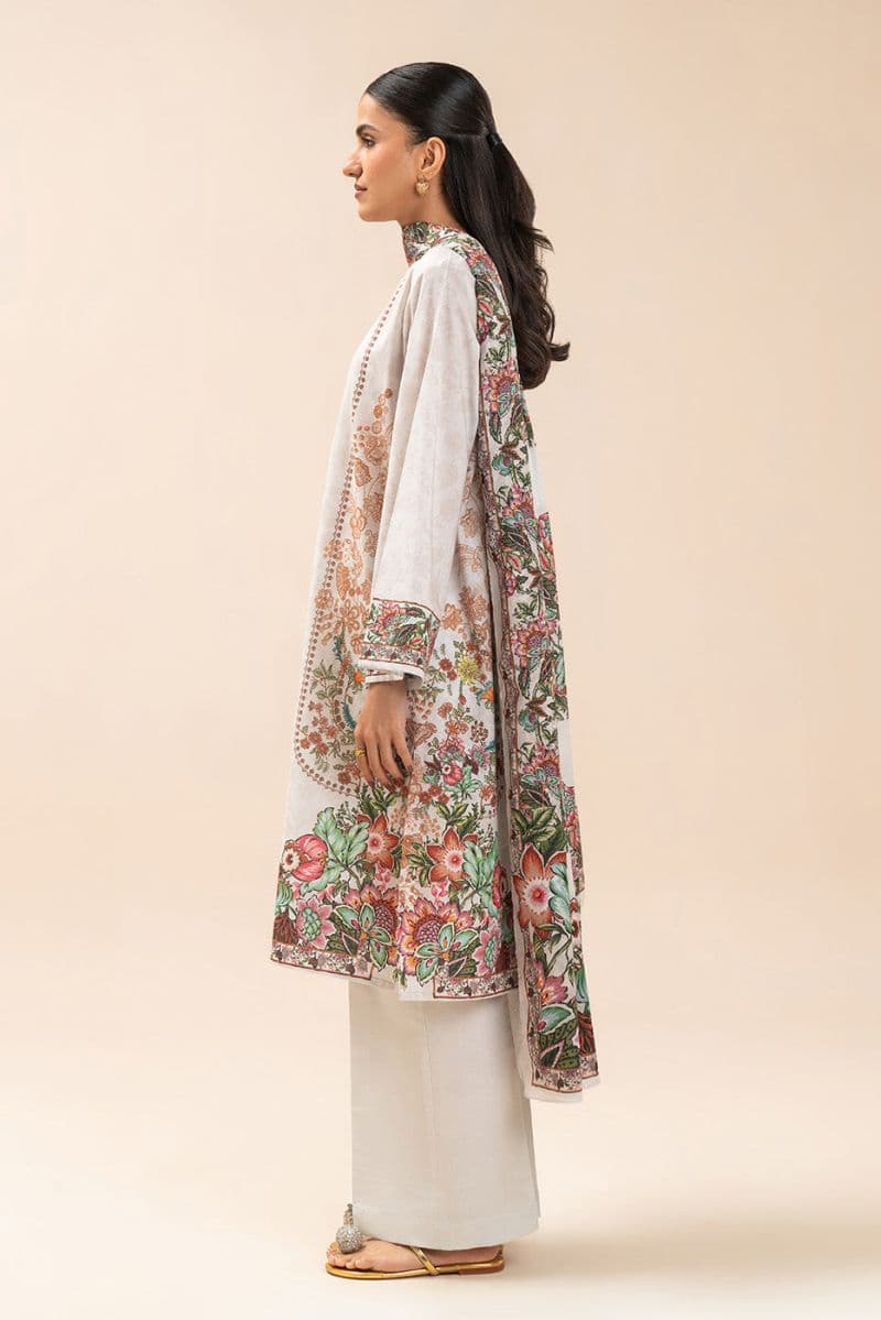 3 PIECE PRINTED LAWN SUIT-PARTERRE YARD (UNSTITCHED) thumbnail
