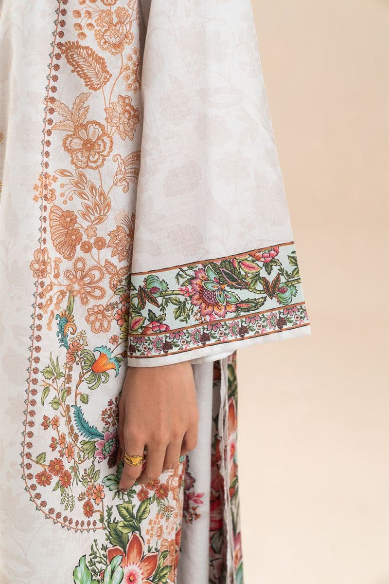 3 PIECE PRINTED LAWN SUIT-PARTERRE YARD (UNSTITCHED) thumbnail