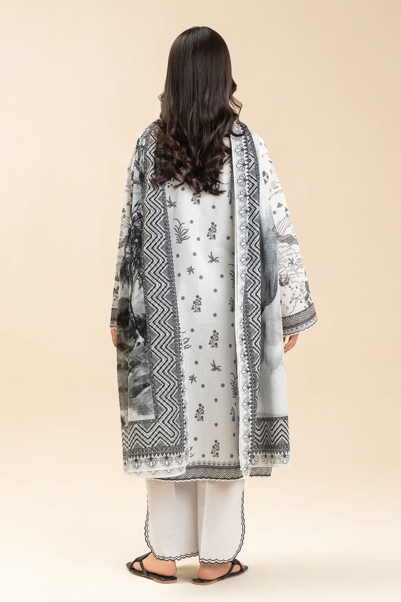 3 PIECE PRINTED LAWN SUIT-HERITAGE NOIR (UNSTITCHED) thumbnail