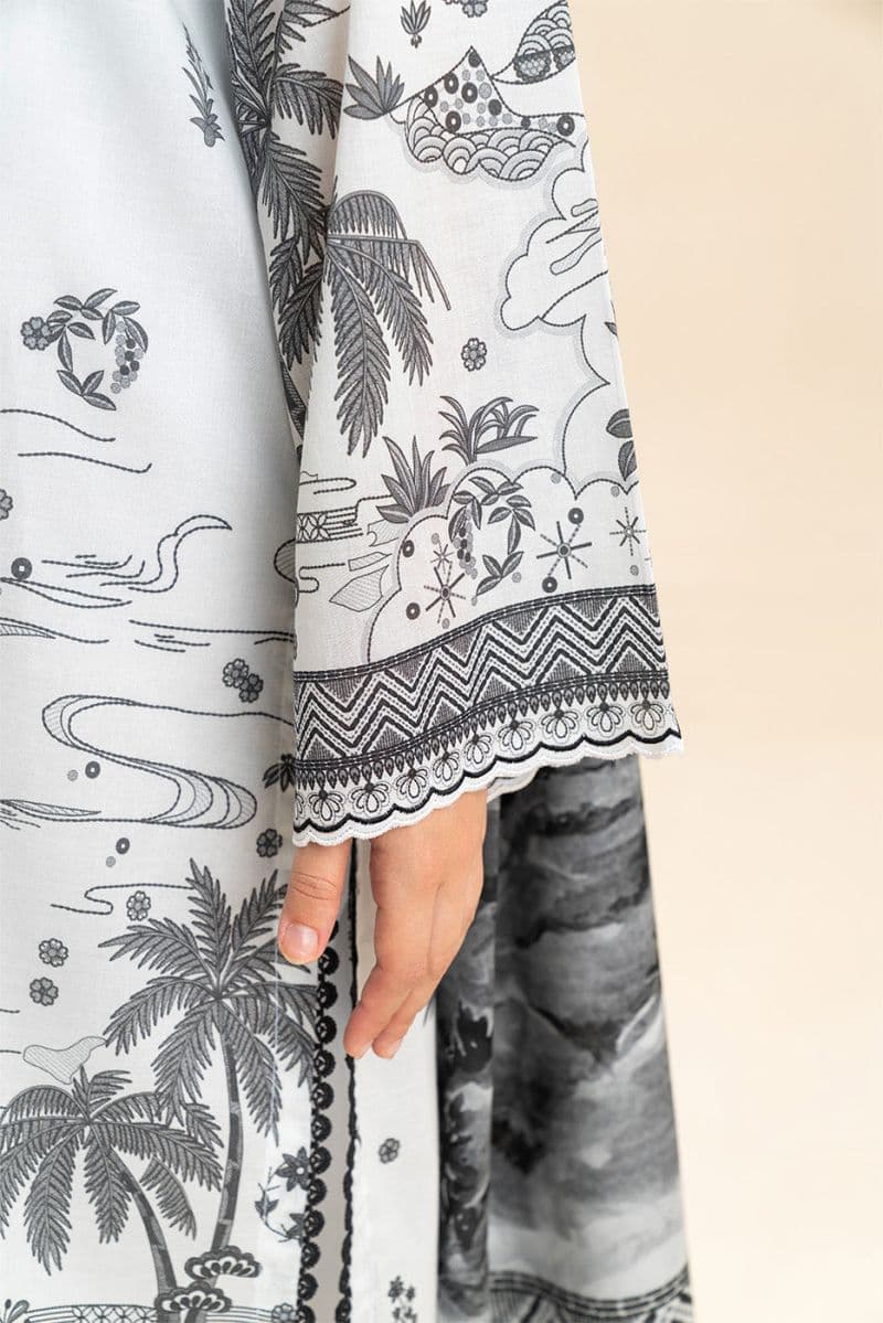 3 PIECE PRINTED LAWN SUIT-HERITAGE NOIR (UNSTITCHED) thumbnail