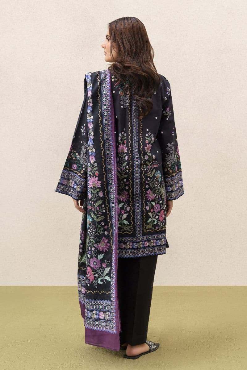 3 PIECE EMBROIDERED LAWN SUIT-OBSIDIAN FLORENCE (UNSTITCHED) thumbnail