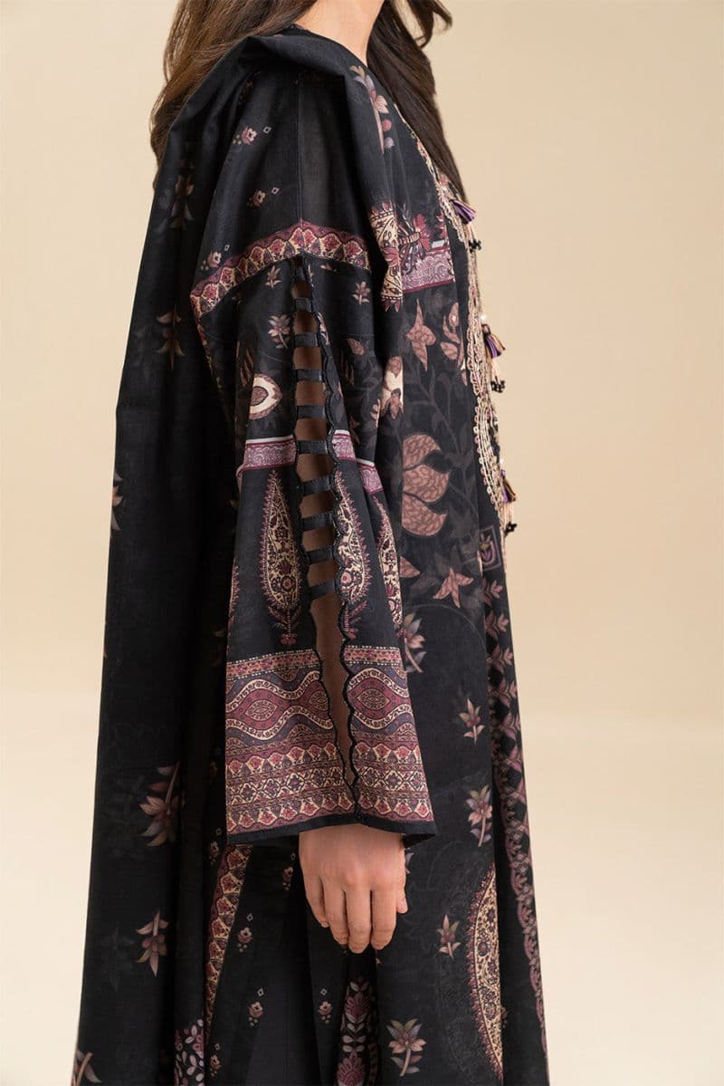 3 PIECE EMBROIDERED LENO KARRA SUIT-PAISLEY MAJESTY (UNSTITCHED) thumbnail