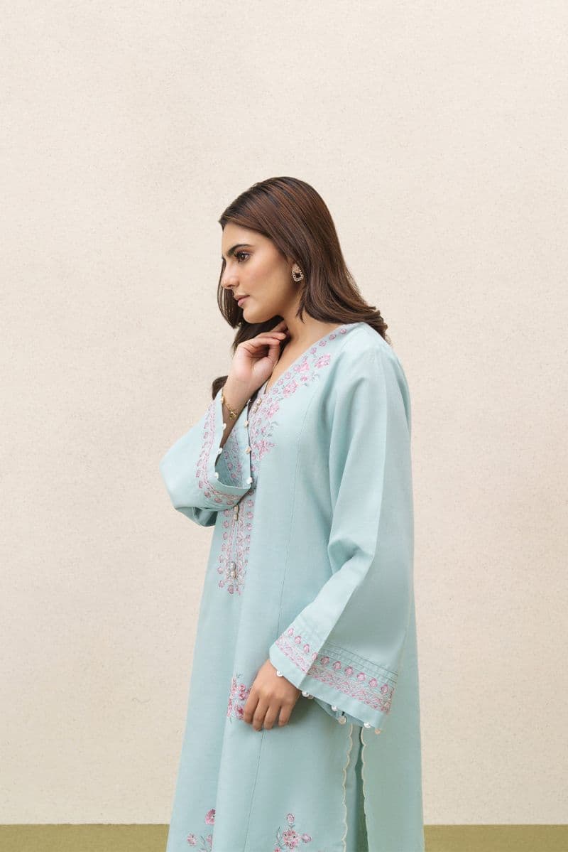 2 PIECE EMBROIDERED KHADDAR SUIT-CERULEAN RESORT (UNSTITCHED) thumbnail