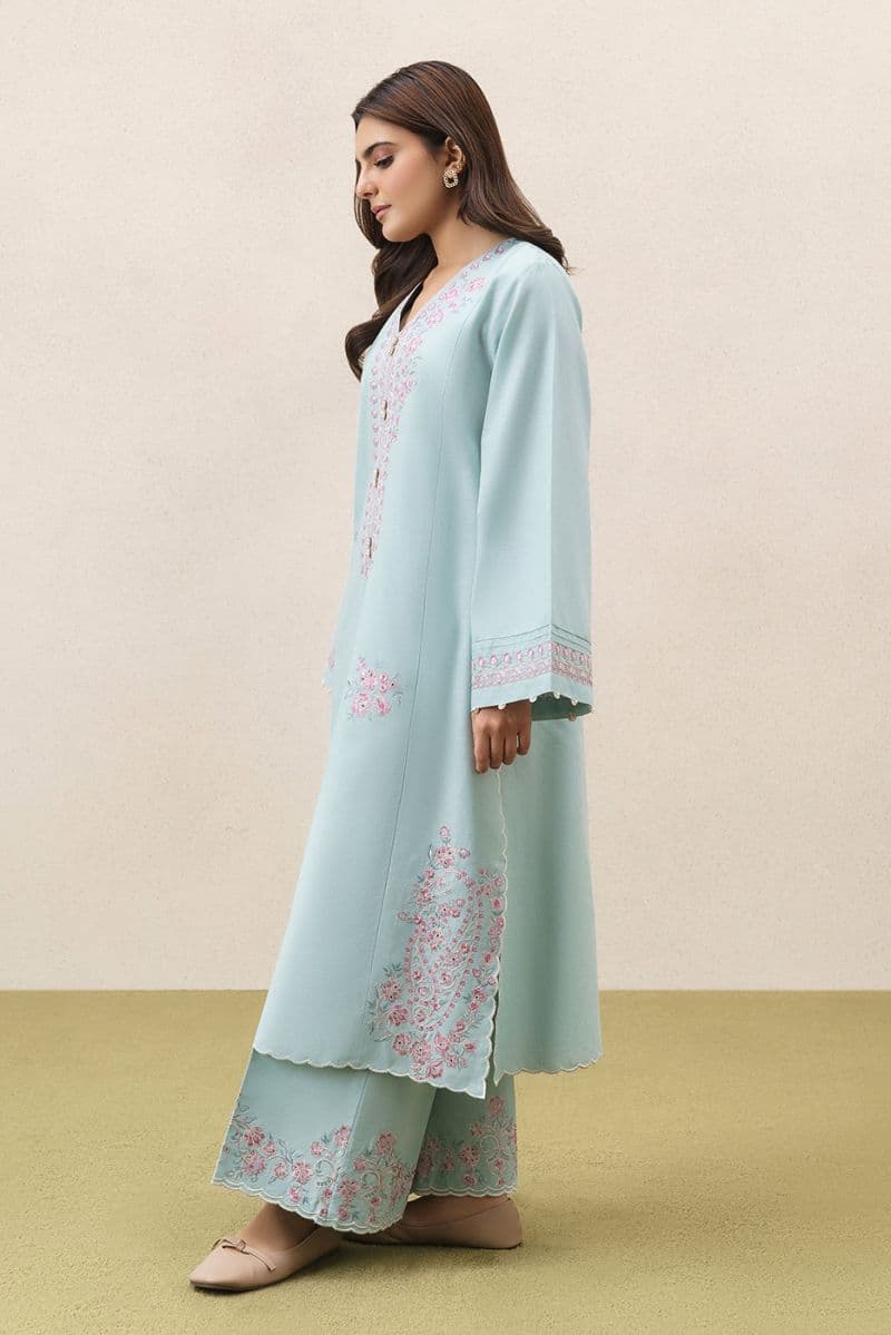 2 PIECE EMBROIDERED KHADDAR SUIT-CERULEAN RESORT (UNSTITCHED) thumbnail