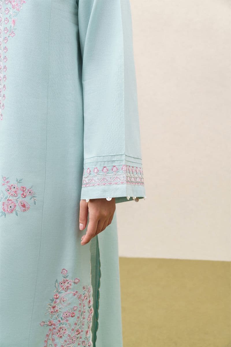 2 PIECE EMBROIDERED KHADDAR SUIT-CERULEAN RESORT (UNSTITCHED) thumbnail