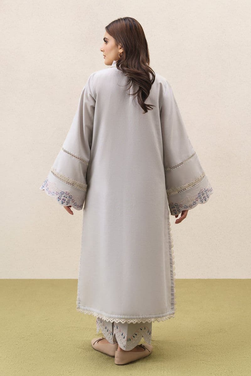 2 PIECE EMBROIDERED KHADDAR SUIT-DUSTY MEADOW (UNSTITCHED) thumbnail
