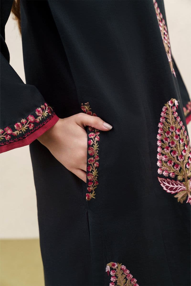 2 PIECE EMBROIDERED SLUB KHADDAR SUIT (PRET)