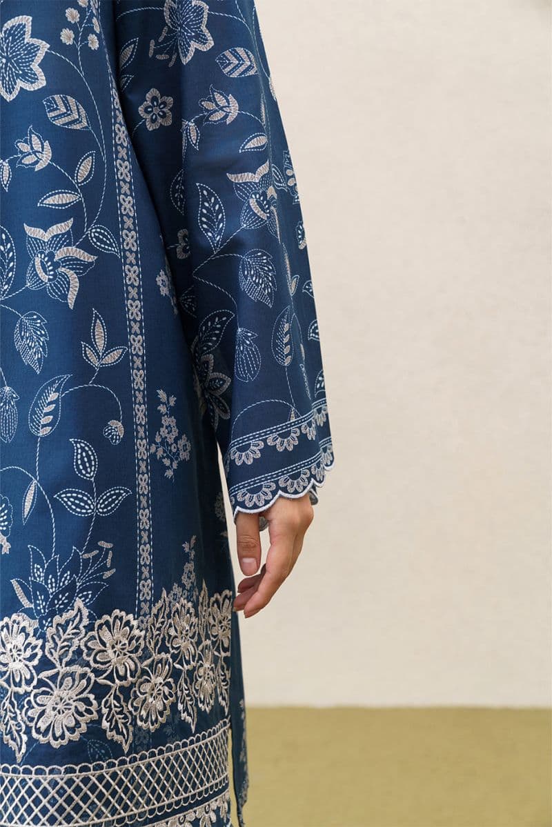 3 PIECE EMBROIDERED LAWN SUIT-MIDNIGHT AURA (UNSTITCHED) thumbnail