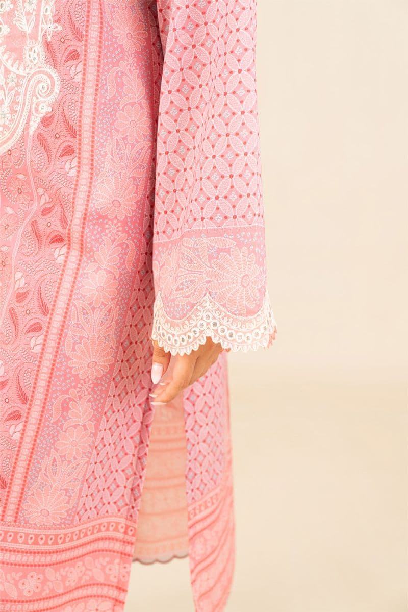 3 PIECE EMBROIDERED LAWN SUIT-VINTAGE TAUPE (UNSTITCHED) thumbnail