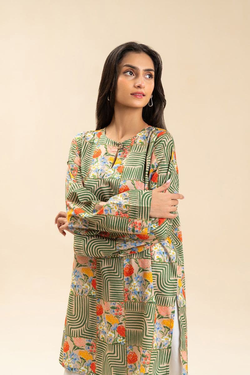 PRINTED LAWN SHIRT (PRET) thumbnail