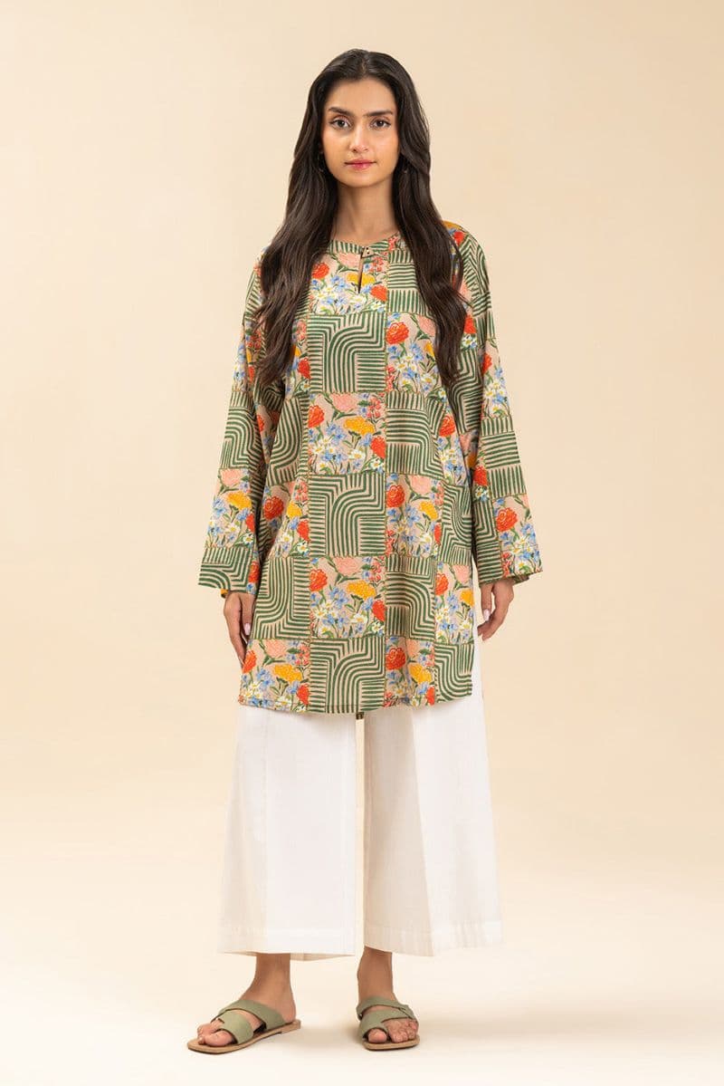 PRINTED LAWN SHIRT (PRET) thumbnail