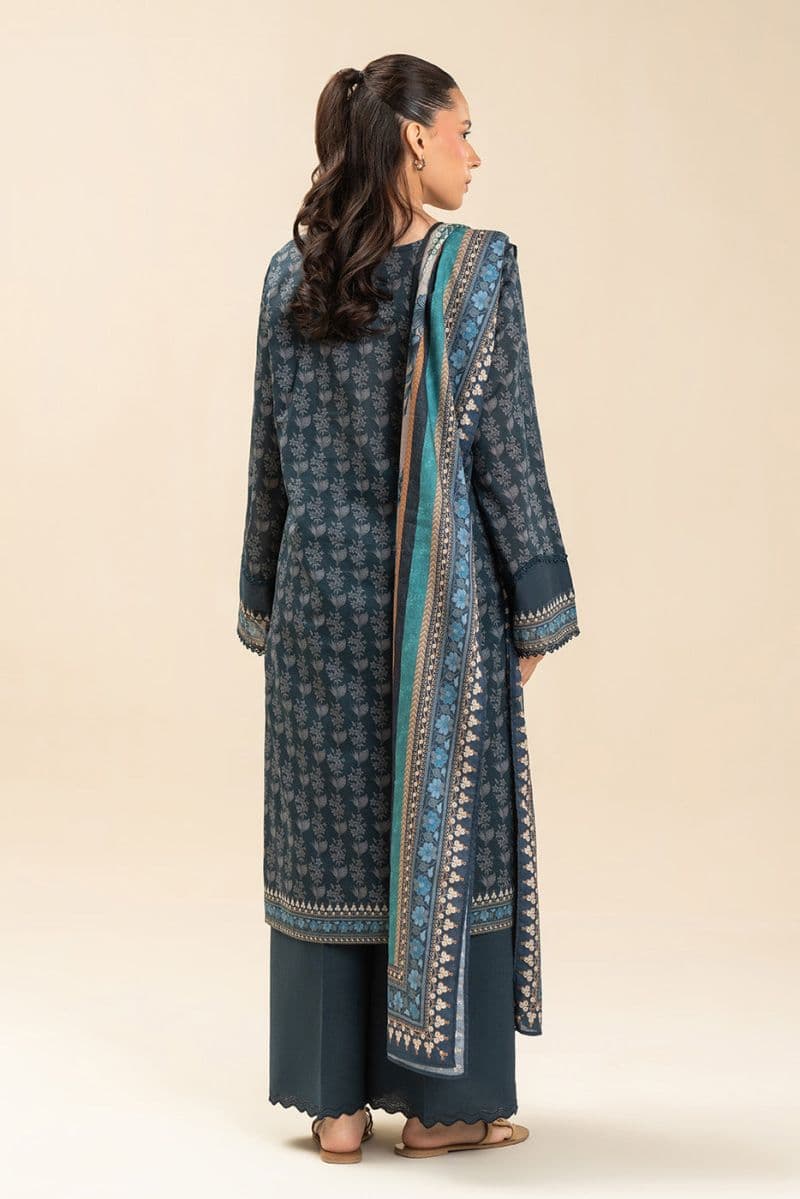 3 PIECE EMBROIDERED LAWN SUIT-MIDNIGHT TRADITION (UNSTITCHED) thumbnail