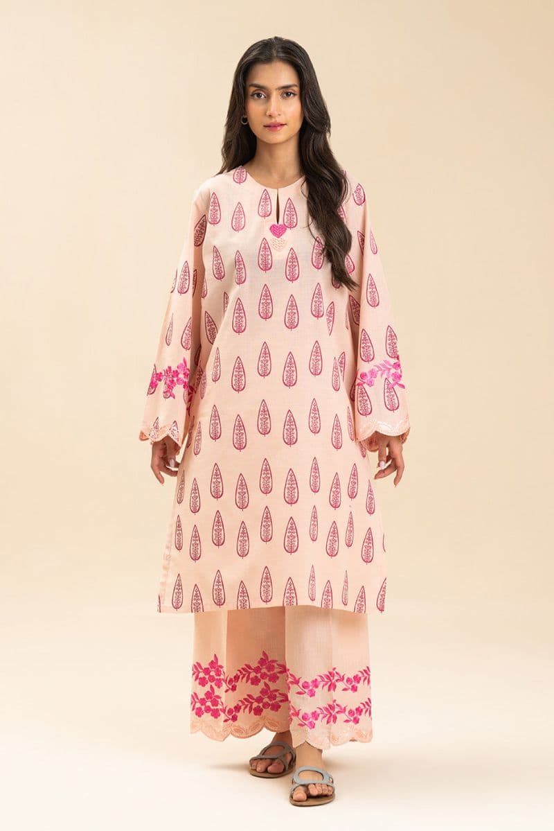 EMBROIDERED SLUB SHIRT (PRET) thumbnail