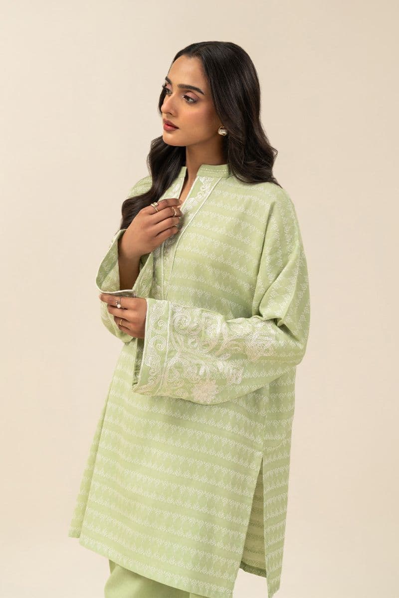EMBROIDERED JACQUARD SHIRT (PRET)