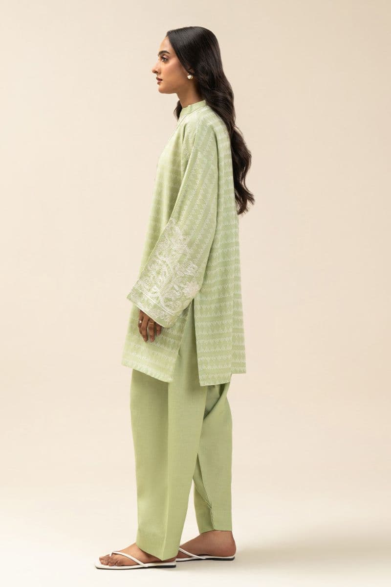 EMBROIDERED JACQUARD SHIRT (PRET)