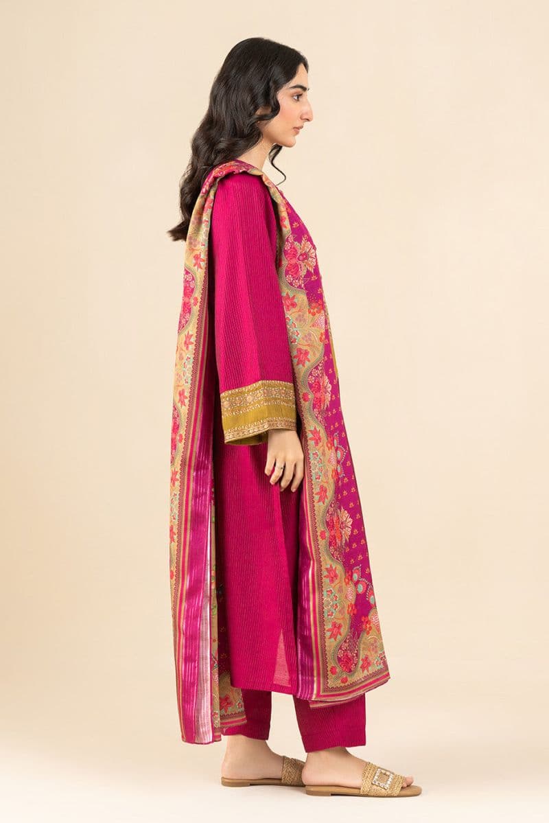2 PIECE EMBROIDERED TWO TONE MISSOURI SUIT (PRET) thumbnail