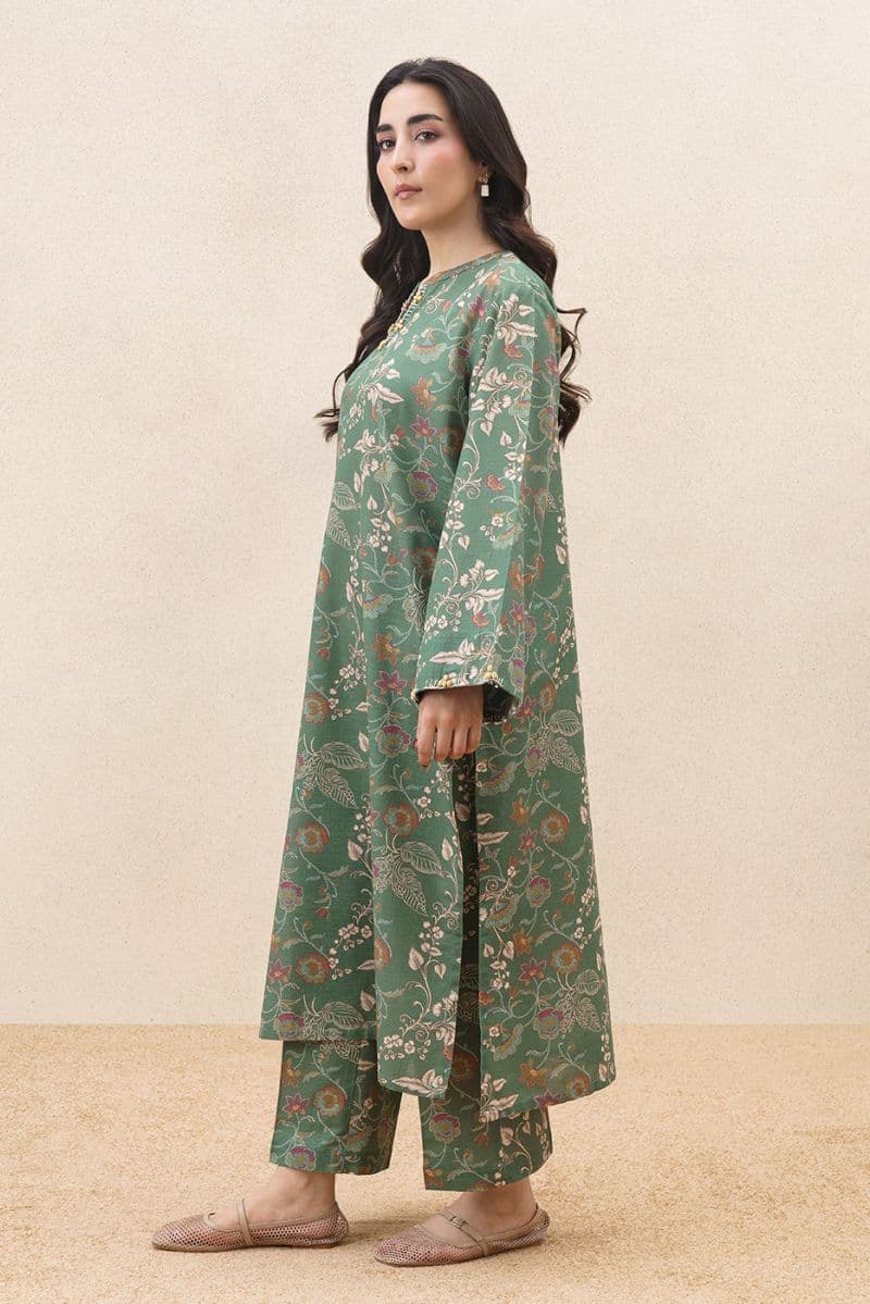 2 PIECE PRINTED SLUB KHADDAR SUIT (PRET)