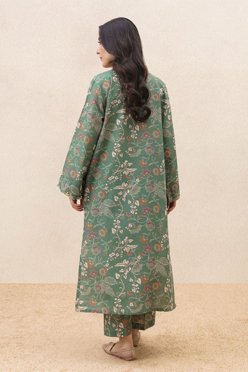 2 PIECE PRINTED SLUB KHADDAR SUIT (PRET)