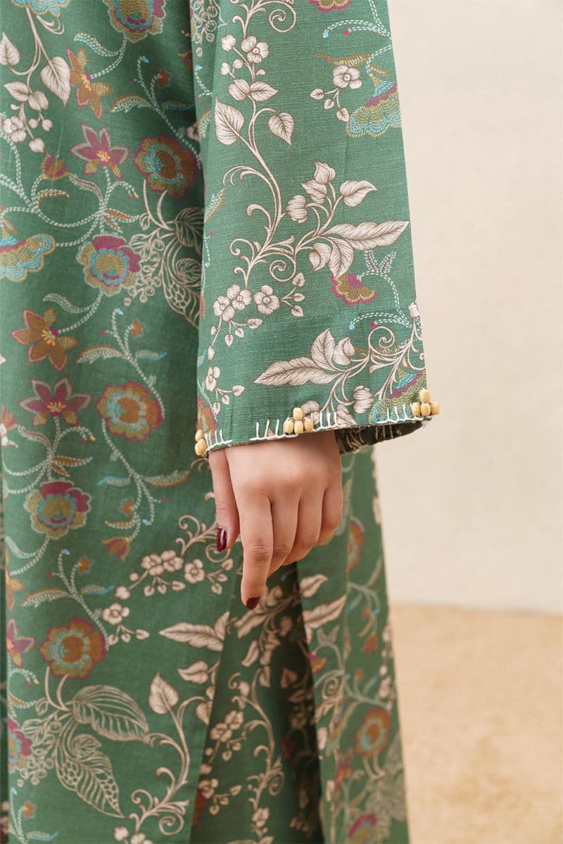 2 PIECE PRINTED SLUB KHADDAR SUIT (PRET)