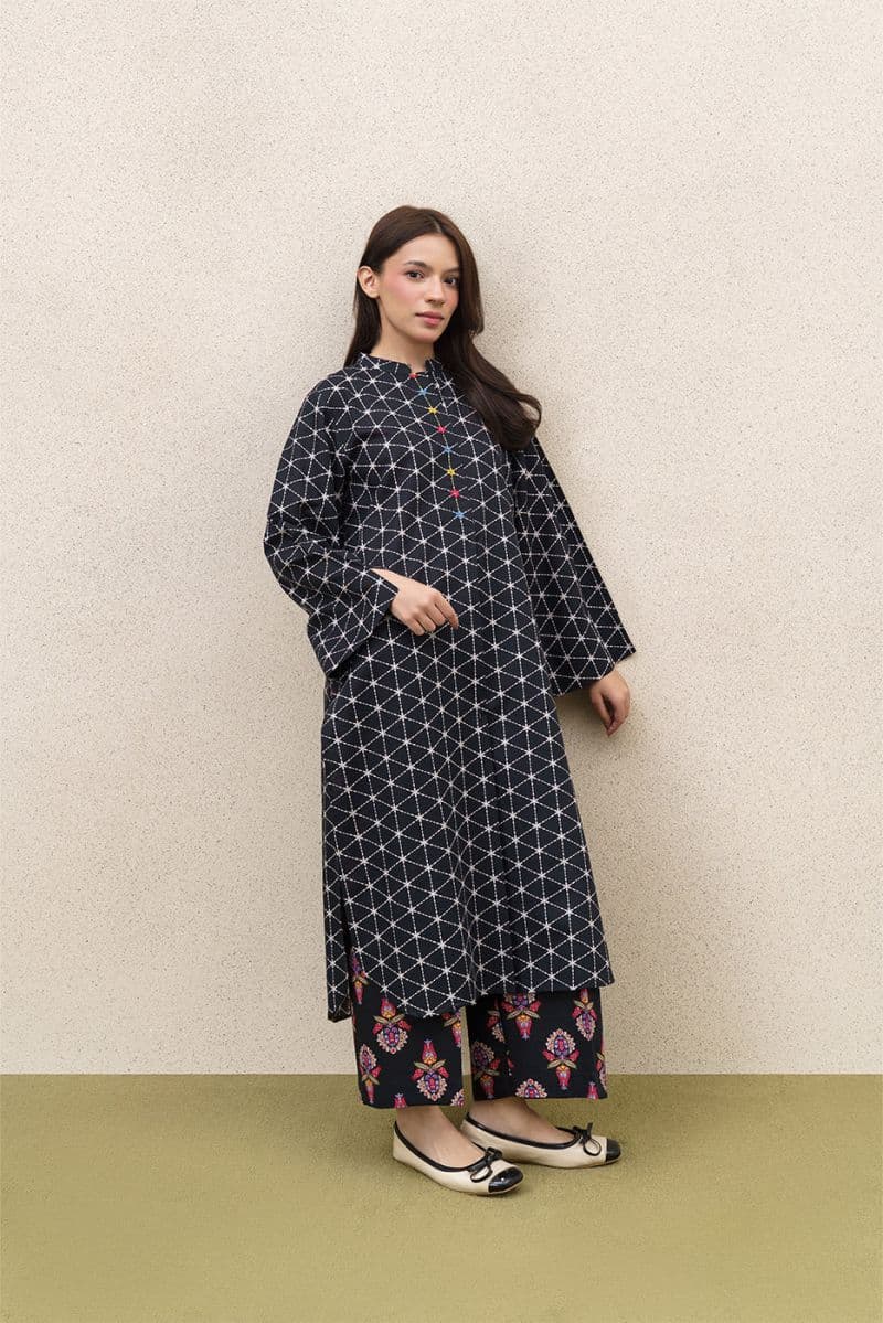 2 PIECE PRINTED SLUB KHADDAR SUIT (PRET)