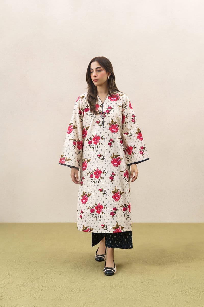 2 PIECE PRINTED SLUB KHADDAR SUIT (PRET)