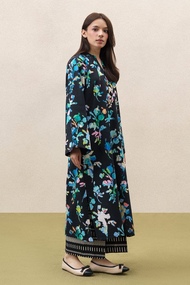 2 PIECE PRINTED SLUB KHADDAR SUIT (PRET)
