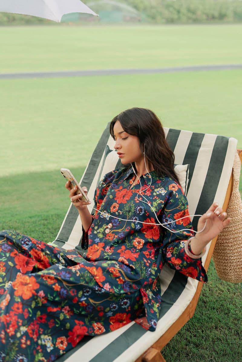 2 PIECE PRINTED CAMBRIC SUIT (PRET) thumbnail