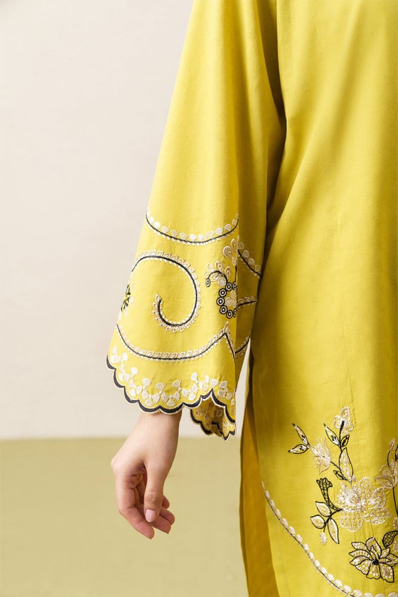 2 PIECE EMBROIDERED DOBBY SUIT (PRET) thumbnail