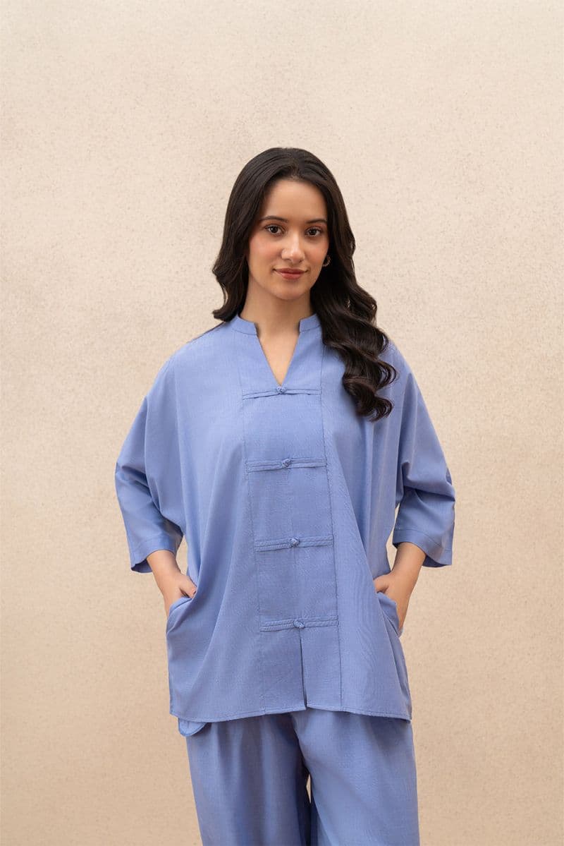 2 PIECE SOLID YARN DYED SUIT (PRET) thumbnail