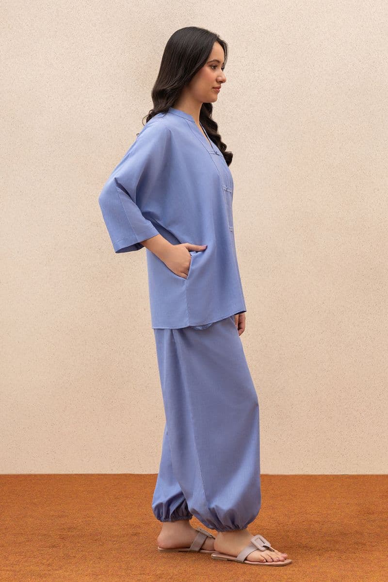 2 PIECE SOLID YARN DYED SUIT (PRET) thumbnail