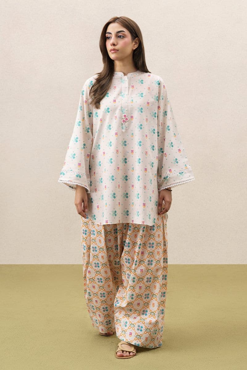 2 Piece Printed Digital Printed Lawn Suit Pret thumbnail