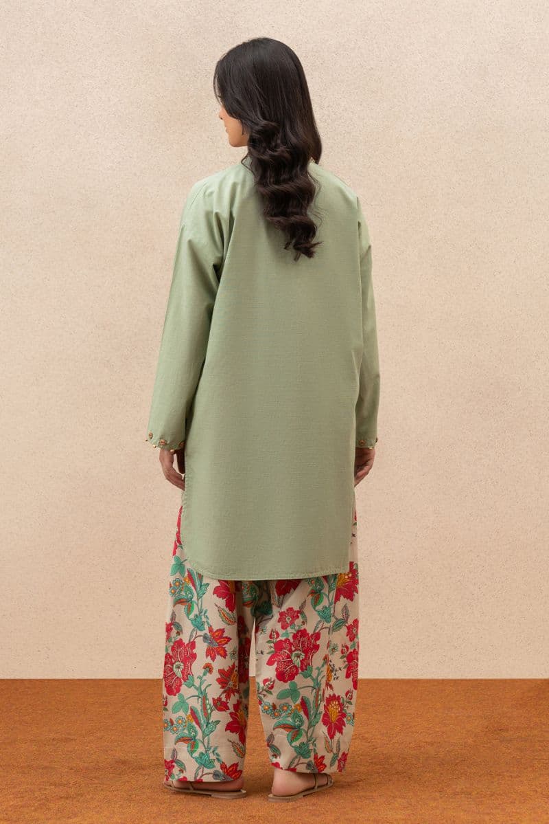 2 Piece Solid Slub Lawn Suit Pret thumbnail