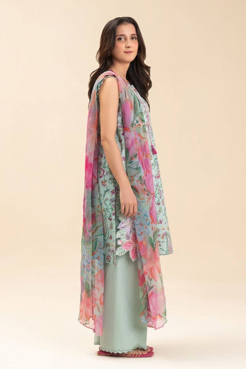 3 Piece Embroidered Lawn Suit - Rpeat Design Unstitched