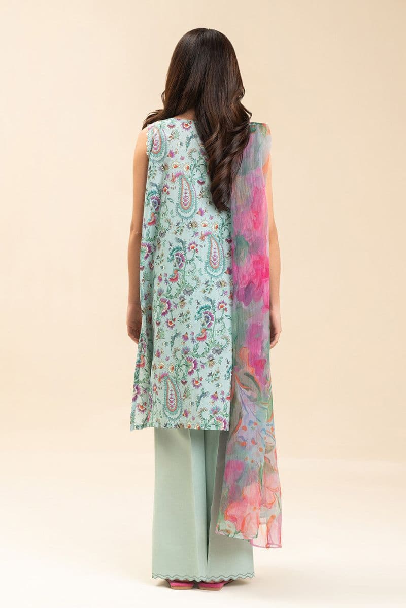 3 Piece Embroidered Lawn Suit - Rpeat Design Unstitched