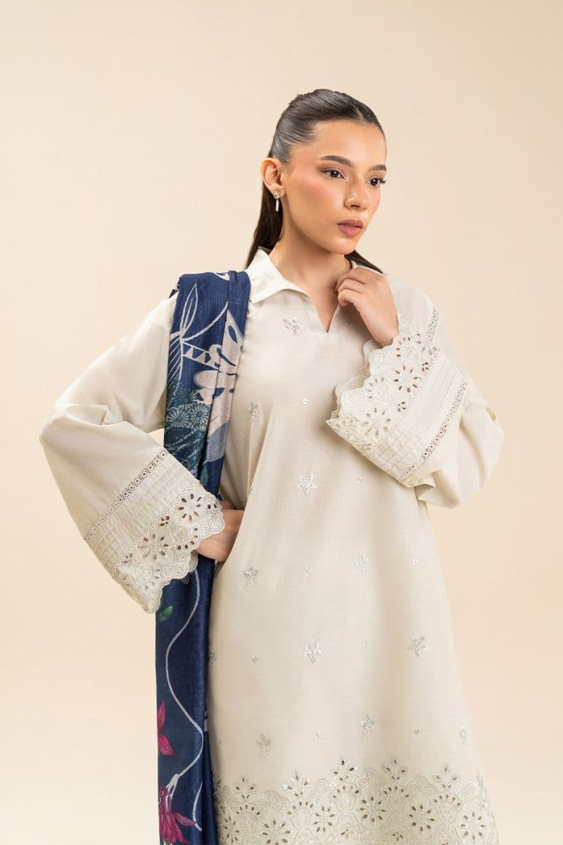 3 Piece Embroidered Lawn Suit - Fleur Charm Unstitched