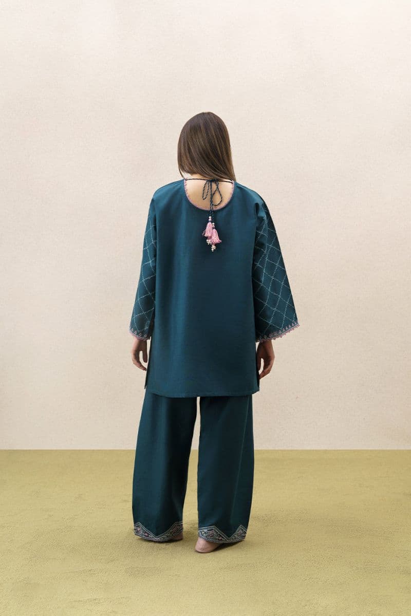 2 Piece Embroidered Khaddar Suit - Dusky Serenade Unstitched