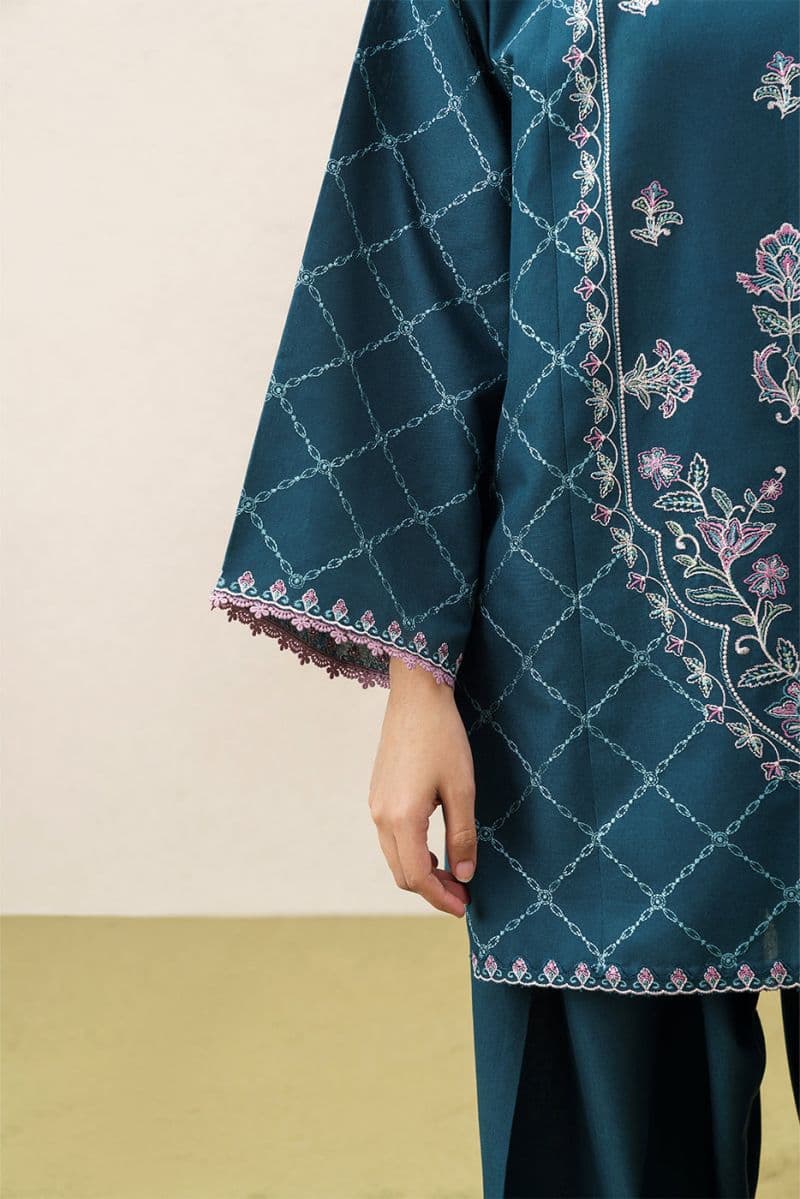 2 Piece Embroidered Khaddar Suit - Dusky Serenade Unstitched