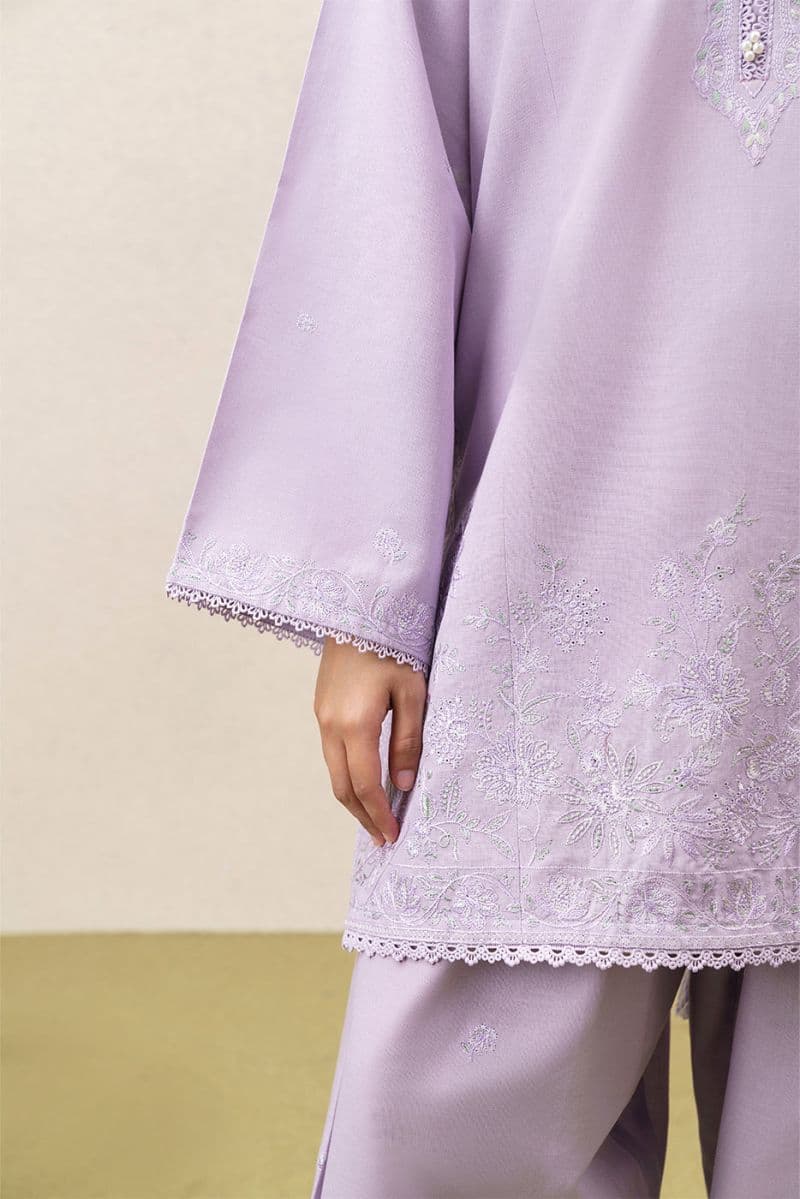 2 Piece Embroidered Khaddar Suit - Crisp Winter Unstitched