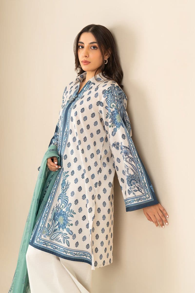 3 Piece Printed Lawn Suit - Ethereal Beauty Unstitched