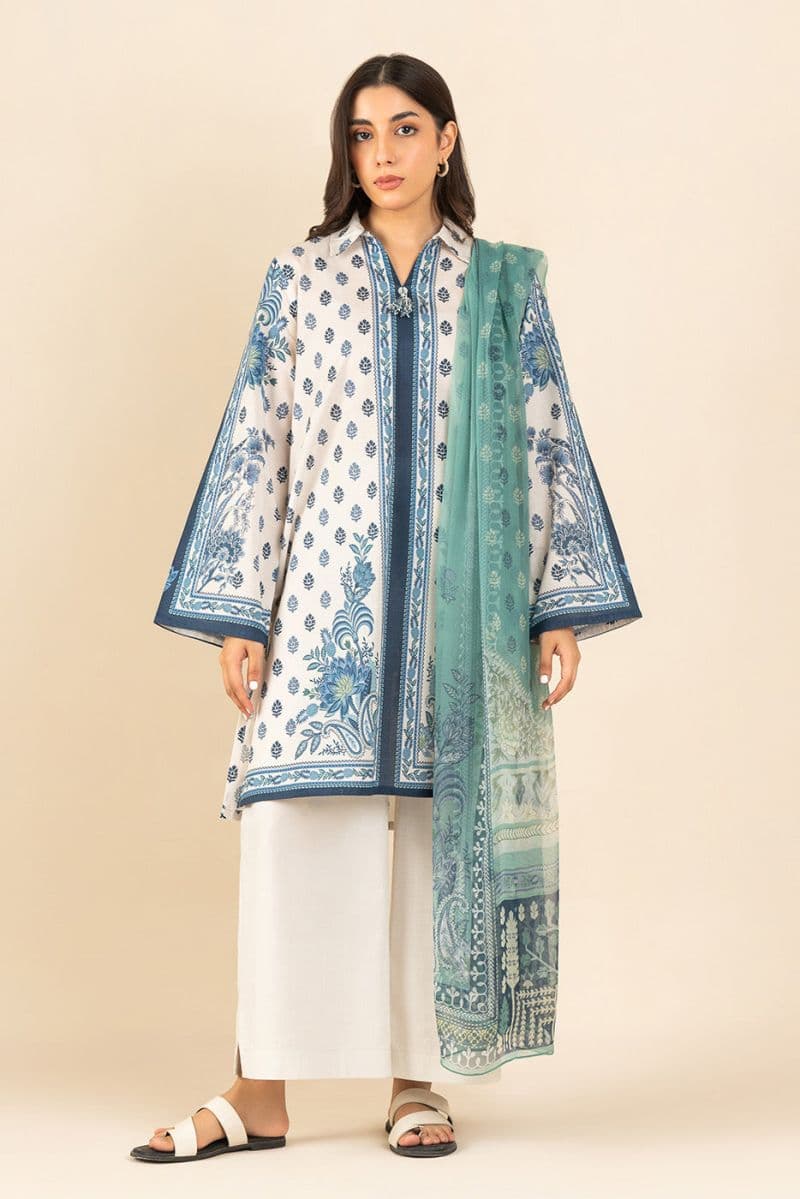 3 Piece Printed Lawn Suit - Ethereal Beauty Unstitched