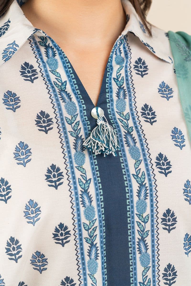 3 Piece Printed Lawn Suit - Ethereal Beauty Unstitched