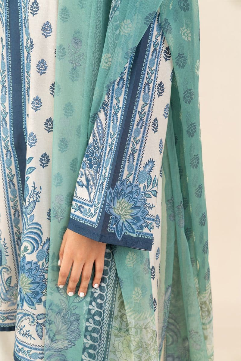 3 Piece Printed Lawn Suit - Ethereal Beauty Unstitched