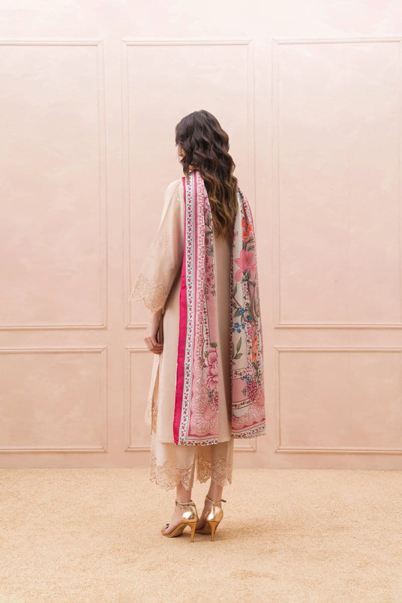 3 Piece Embroidered Paper Cotton Suit Luxury Pret