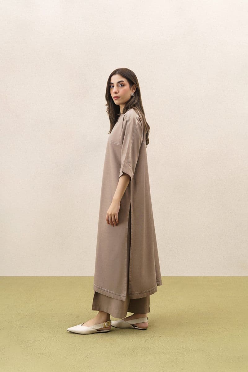 2 Piece Solid Twill Suit Pret